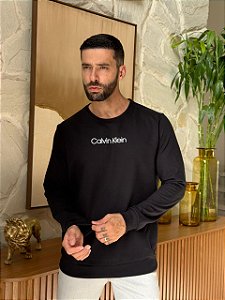 MOLETOM CALVIN KLEIN ALTO RELEVO - PRETO