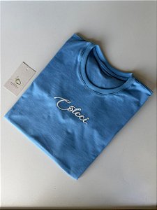 T-SHIRT COLCCI ALTO RELEVO - AZUL JEANS
