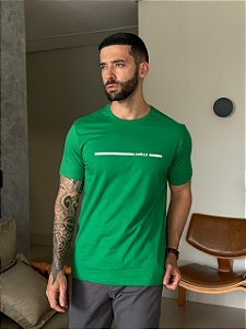 CAMISETA MASCULINA COLCCI (BRANCO) - VERDE BANDEIRA