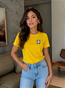 T-SHIRT DTF BRASIL VINI JR. 7 - AMARELO