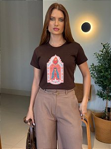 T-SHIRT DTF ORÁTORIO NOSSA SENHORA - MARROM EXPRESSO