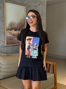 T-SHIRT DTF WOOD & BUZZ - PRETO