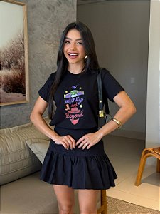 T-SHIRT DTF AO INFINITO E ALEM - PRETO