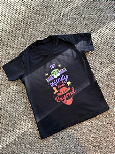 T-SHIRT INFANTIL DTF AO INFINITO E ALEM - PRETO
