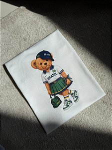 T-SHIRT DTF URSO BRASIL VERDE - OFF WHITE