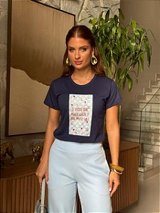 T-SHIRT DTF É JUSTO QUE MUITO CUSTE O QUE MUITO VALE - AZUL MARINHO
