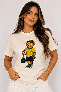 T-SHIRT DTF URSO JOGADOR - OFF WHITE