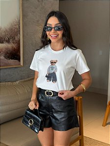 T-SHIRT DTF URSO BRASIL ÔCULOS - OFF WHITE