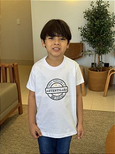 T-SHIRT INFANTIL DTF COPIA AUTENTICADA DO PAPAI - BRANCO