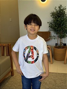 T-SHIRT INFANTIL DTF AVENGERS - BRANCO
