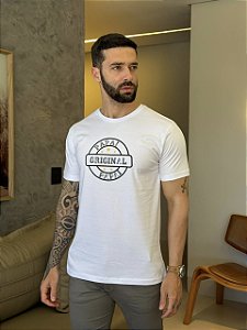CAMISETA MASCULINA DTF PAPAI ORIGINAL - BRANCO