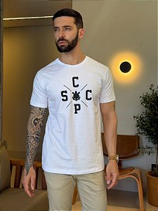 CAMISETA MASCULINA DTF CORINTHIANS - BRANCO