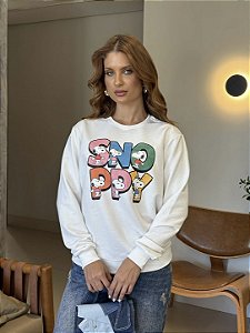 MOLETOM DTF SNOPPY - OFF WHITE