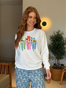MOLETOM DTF MENINAS SUPER PODEROSAS - OFF WHITE