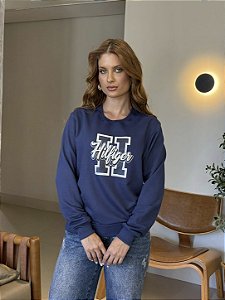 MOLETOM DTF HILFIGER - AZUL MARINHO
