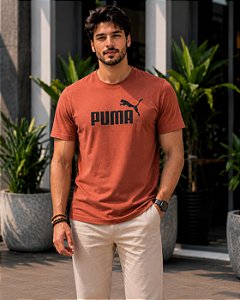 CAMISETA MASCULINA DTF PUMA - TERRACOTA