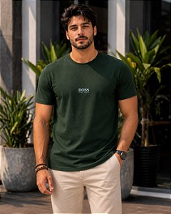 CAMISETA MASCULINA DTF HUGO BOSS - VERDE MILITAR