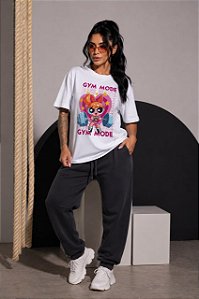MAX TEE DTF GYM MODE FLORZINHA - OFF WHITE