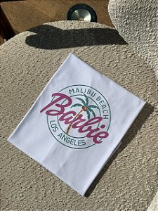 T-SHIRT DTF BARBIE MALIBU - BRANCO