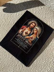 T-SHIRT DTF JESUS E MARIA - PRETO