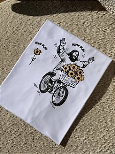 T-SHIRT DTF YOUR PLAN, GOD'S PLAN - BRANCO