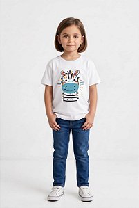 T-SHIRT INFANTIL DTF ZEBRINHA - BRANCO