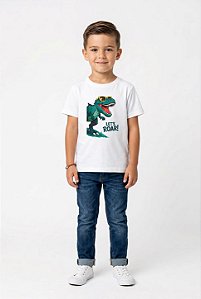 T-SHIRT INFANTIL DTF LET'S ROAR - BRANCO