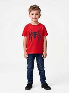 T-SHIRT INFANTIL DTF SPIDER MAN - VERMELHO