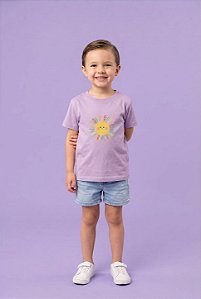 T-SHIRT INFANTIL DTF SOLZINHO FELIZ - LILÁS