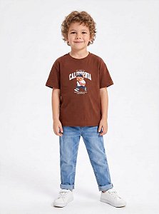 T-SHIRT INFANTIL DTF LOS ANGELES, CALIFORNIA - MARROM