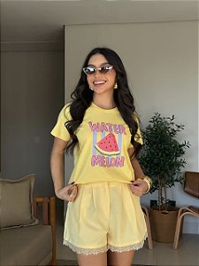 T-SHIRT DTF WATERMELON - AMARELO MANTEIGA