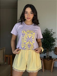 T-SHIRT DTF TROPICAL VIBES - LILÁS