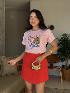 T-SHIRT DTF FARM RIO COPACABANA RJ - ROSA CLARO