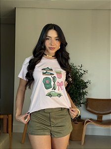 T-SHIRT DTF PATY GIRL NY - ROSA ROMANTIC