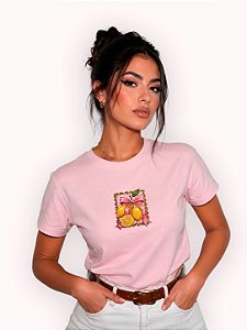 T-SHIRT DTF QUADRO LIMÃO SICILIANO - ROSA ROMANTIC