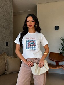 T-SHIRT DTF SEA LOVERS - OFF WHITE