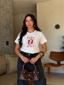T-SHIRT DTF EXTRA SPICY - BRANCO