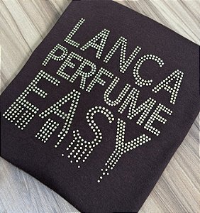 T-SHIRT LANÇA PERFUME EASY (DOURADO) - MARROM EXPRESSO
