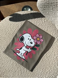 T-SHIRT DTF SNOOPY FLOR - VERDE DUSKY