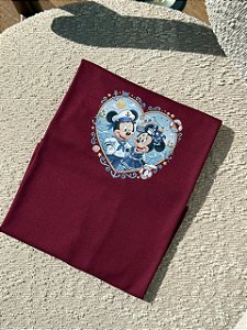 T-SHIRT DTF MICKEY MARINHEIRO - BORDO