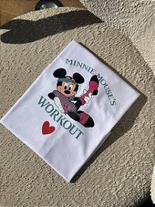 T-SHIRT DTF MINNIE MOUSE´S WORKOUT - BRANCO