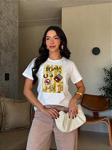 T-SHIRT DTF CIAO LA DOLCE VITA - OFF WHITE