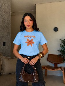 T-SHIRT DTF WHTE FOX - AZUL CÉU