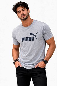 CAMISETA MASCULINA DTF PUMA - CINZA MESCLA