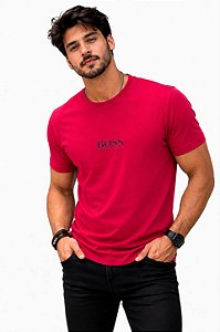 CAMISETA MASCULINA DTF HUGO BOSS - VERMELHO