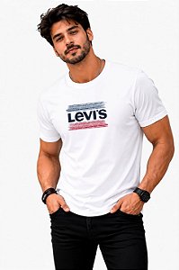 CAMISETA MASCULINA DTF LEVI´S COLORS - BRANCO