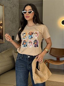T-SHIRT DTF DOGS & CATS - BEGE DUNAS