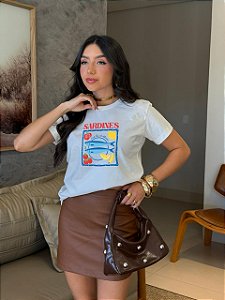 T-SHIRT DTF SARDINES C'EST LUNDI DELICIE - BRANCO