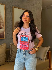 T-SHIRT DTF THE BEST SARDINES - LILAS