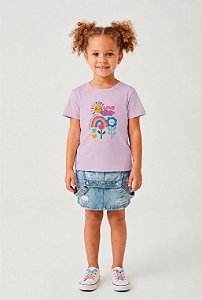 T-SHIRT INFANTIL DTF LOVE GROWS - LILÁS